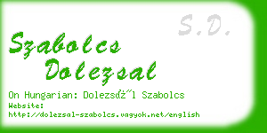 szabolcs dolezsal business card